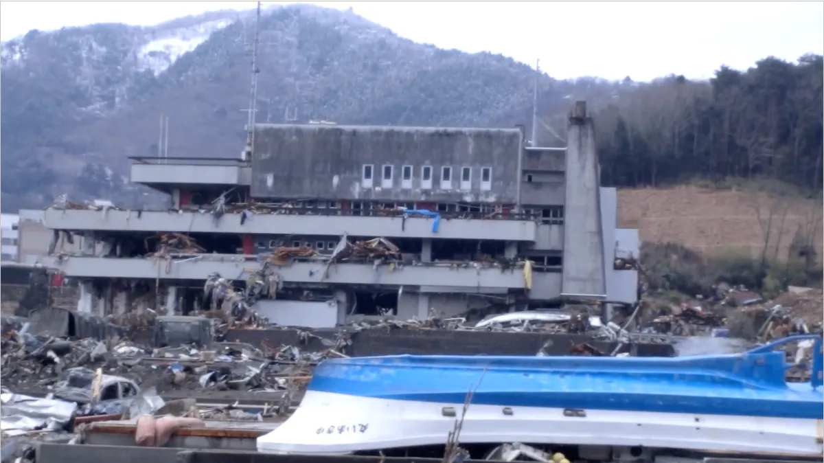 2011年3月26日 弊社代表 木村正清撮影
水没した女川町役場